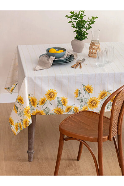 LC Waikiki LCW HOME BLG Butik Sari Ayçiçeği Desenli Masa Örtüsü 150x200 Cm