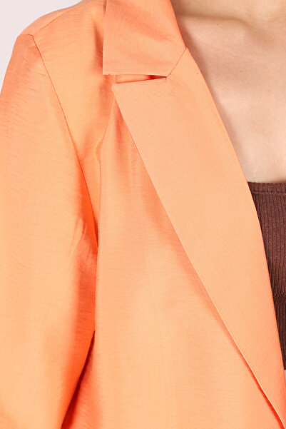 armonika Women's Orange Oversize Jacket with Pockets Arm-26K001005