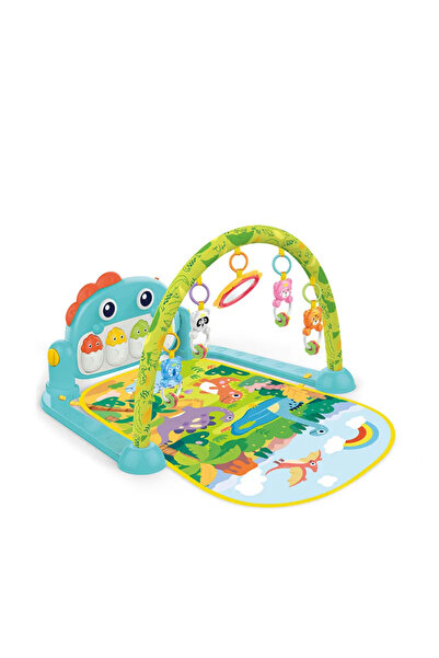 huanger - سجادة لعب بيانو للأطفال مع موسيقى - أزرق