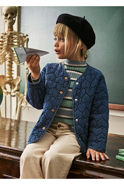 MAYORAL Дънки с капитонирана подплата за момичета, тъмносини