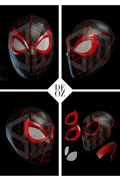 DEOZ3D خوذة مايلز موراليس PS5 ذات الملمس المميز – منتج تنكري وقطعة للمقتنيات