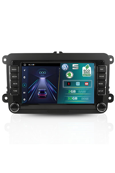 MaxTech Navigatie Volkswagen/Skoda/ Seat Android dedicata, 2GB Ram 32GB Memorie, Ecran 7” HD Touch, GPS