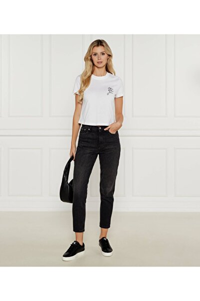 Calvin Klein Jeans Blugi Calvin Klein - Γυναικείο τζιν Mom Fit, μαύρο τζιν