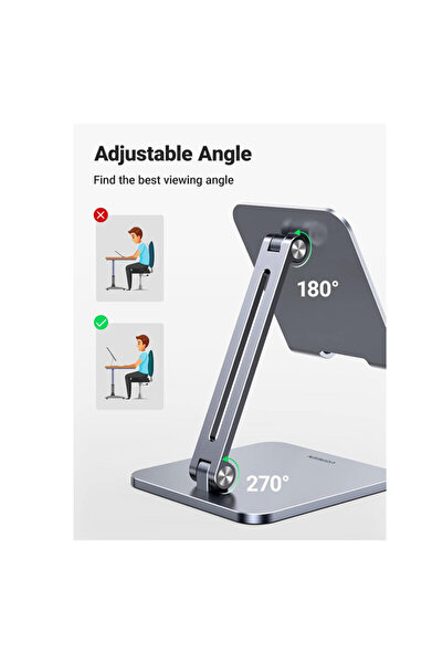 Ugreen Adjustable Tablet Stand 6.1-12.9", Ugreen, Gray