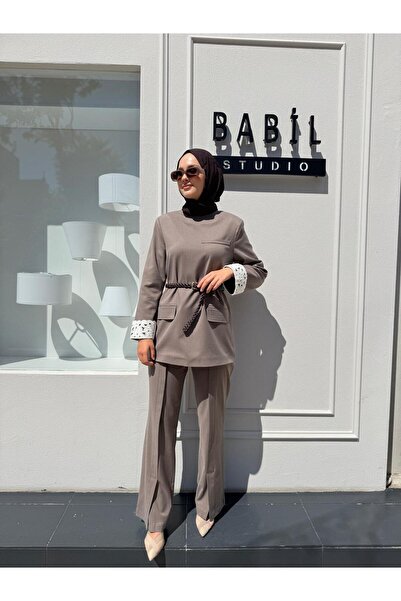 Venöve Jonas Pantolonlu Takım 26FWCEK0037 Vizon