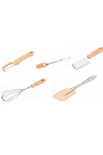 Sungroup Salmon Color Kitchen Utensils 5 Pcs Set