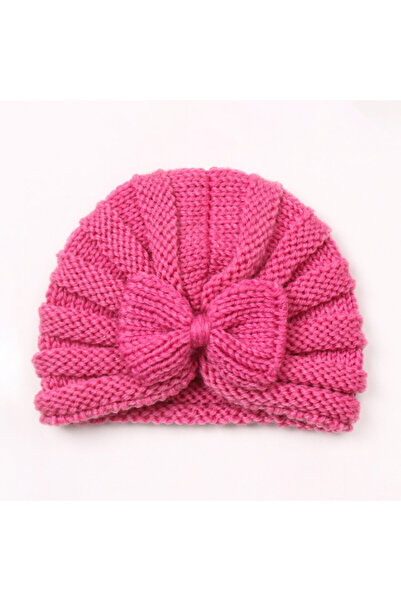 Bebelul Crocheted turban hat with bow