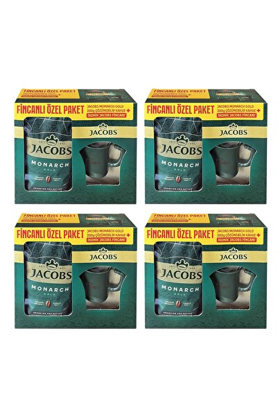 Jacobs Monarch Gold 200 gr İkonik Fincanlı Set x 4 Adet