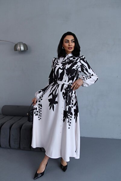 suphias Atlas Fabric Dress(Sash Included)