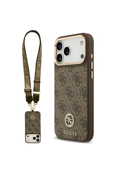 Guess Carcasă originală iPhone 17 Pro Max 4G cu logo Strass și curea mare cu ...