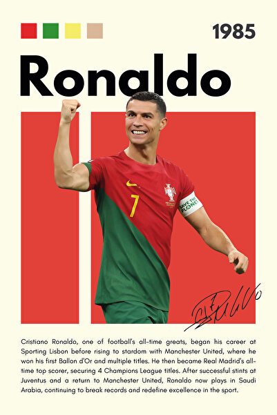 hediyeniburadabul SAB Design Futbol - Football Temalı Ahşap Poster Serisi 15*...