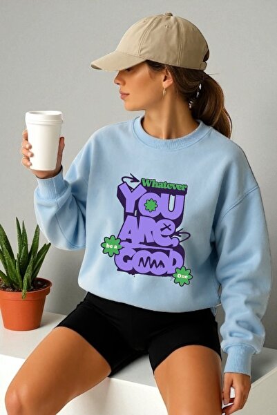 ArtYus Φούτερ με μακρυμάνικο στυλ Unisex You Are Good Transfer με τύπωμα με λ...