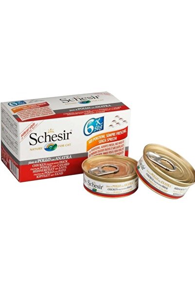 Schesir Cat Food (6 Packs) - Chicken Fillet with Duck 6x50g