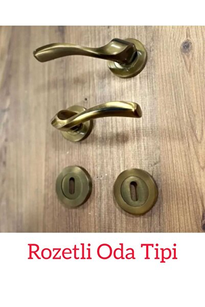 ARON Opendoor Diamond Round Rosette Antique Yellow (Room Type) Door Handle