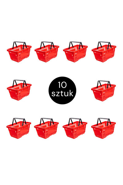 Other Coș de cumpărături Î-22 cm L-30 cm A-43 cm Capacitate 22L roșu (set de ...