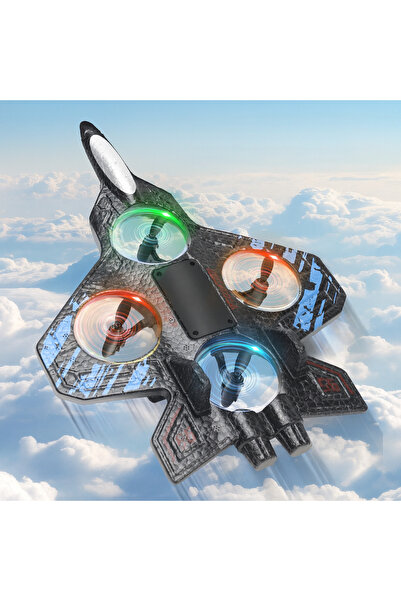 Buldug RC Savaş Uçağı Drone – LED Işıklı, Akrobatik Quadrocopter (Yeşil / Mavi / Turuncu)