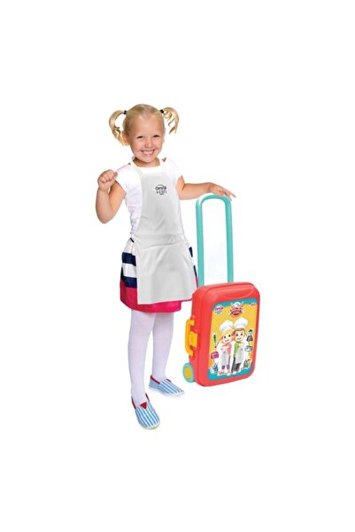 ANTBRO ® play set suitcase with wheels that transforms into a stove, 15 accessories, plastic