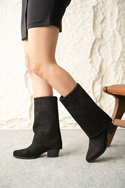 MODAADAM Γυναικείες μπότες καουμπόη Vien - Μαύρο καστόρι