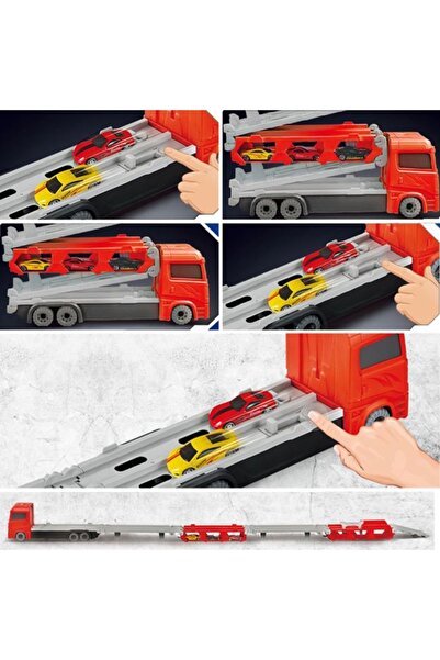 ANTBRO Play Set Die Cast Antbro® with Foldable Truck Transforming into a Launch Track with 3 Cars, Multico