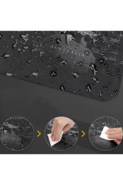DigikalaX Mousepad Mare Cauciucat DigikalaX®, Pentru Gaming, model Harta Lumii, Waterproof, Birou, Office, An