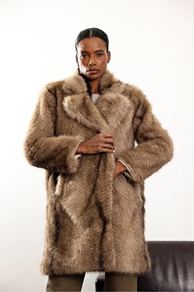 5in1Canpolat Light Mink Midi Length Voluminous Fur