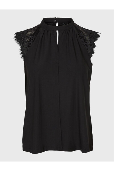 Vero Moda Γυναικεία Μπλούζα μαύρη VERO MODA-10226072 VMMILLA ΜΑΥΡΟ