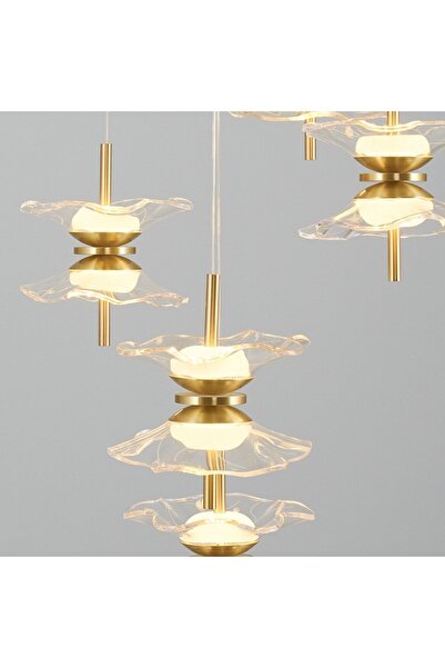 Luna Lighting 4113-6A Fona 6 Lı Sarkıt Gold
