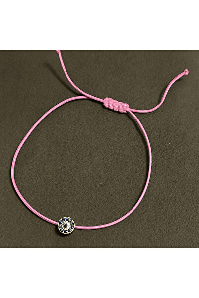 Femenino Zirkon Taşlı Minimal Nazar Figürlü Ayarlanabilir Şans İp Bileklik