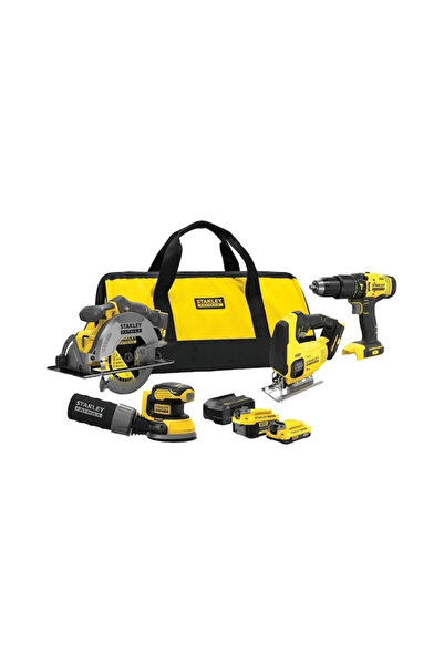 Stanley SFMCK412MDS-QW V20 18Volt 4'lü Set Ağaç İşleri 1x4.0Ah 1x2.0Ah