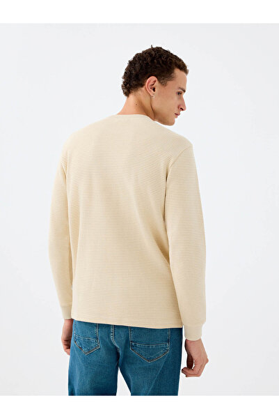 Loft Regular Fit Ecru Men's Long Sleeve T-Shirt Lf2040680