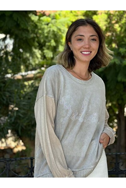 Punta Otantik Nc58939 Italian Believe Stone Sweatshirt Cream