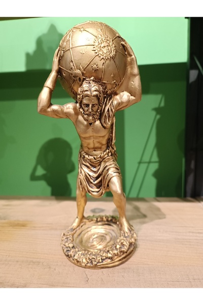 Store DÜNYAYI SIRTINDA TAŞIYAN ADAM POLYESTER AKSESUAR BİBLO HEDİYELİK EŞYA D...