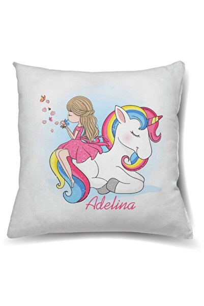 CrisPrint Pernă personalizată Unicorn și nume pentru fetițe