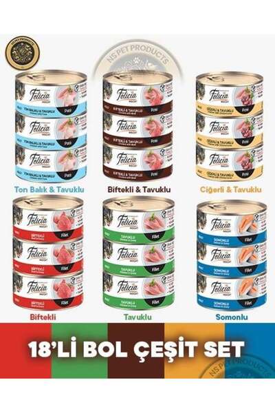 Felicia Insight Pate Ton Balıklı - Tavuklu & Pate Biftekli - Tavuklu & Pate C...