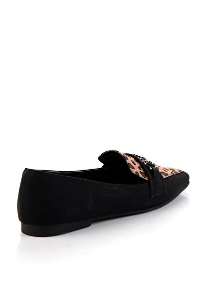 Bambi Siyah Leopar Kadın Babet K01327413004