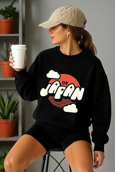 ArtYus Φούτερ Unisex με μακρύ μανίκι Japan Transfer με τύπωμα με λαιμόκοψη πο...