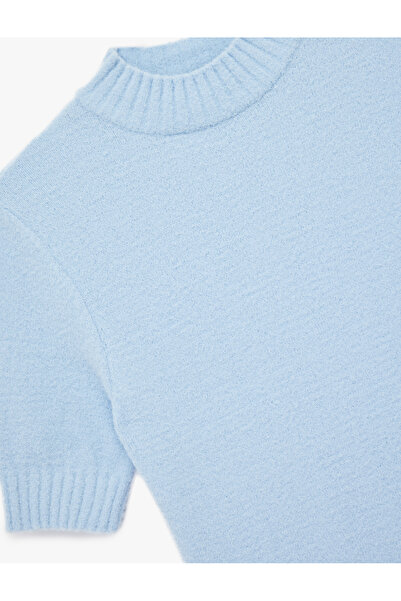 Koton Pulover tricotat cu mânecă scurtă și guler înalt, cu potrivire normală