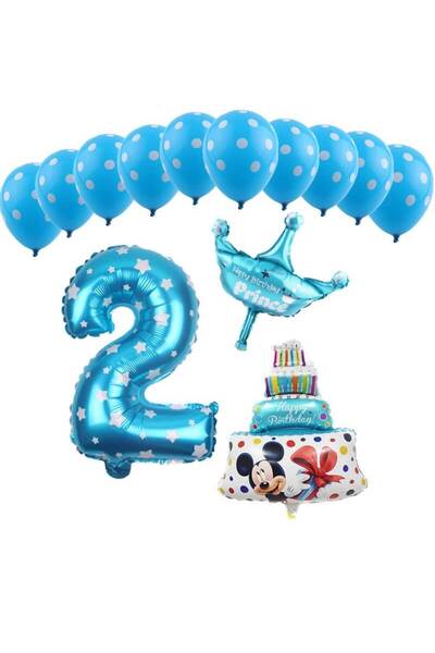 Baloane Vesele Set Aniversar Mickey - 2 ANI SET258-2