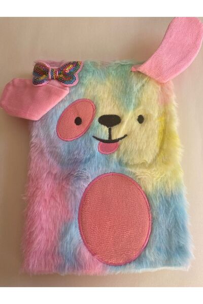 ŞİMŞEK KIRTASİYE BİJUTERİ FCX 15X21 KADİFE KÖPEKLİ TOKALI PELUŞ DEFTER NO:02 ...