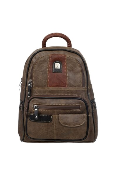 OEM Rucsac de damă, Charm & Shape, piele, maro