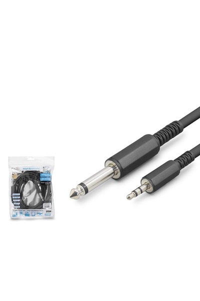 HADRON Hdx1078 3.5 mm to 6.35 mm Stereo Jack Cable 5 m Black