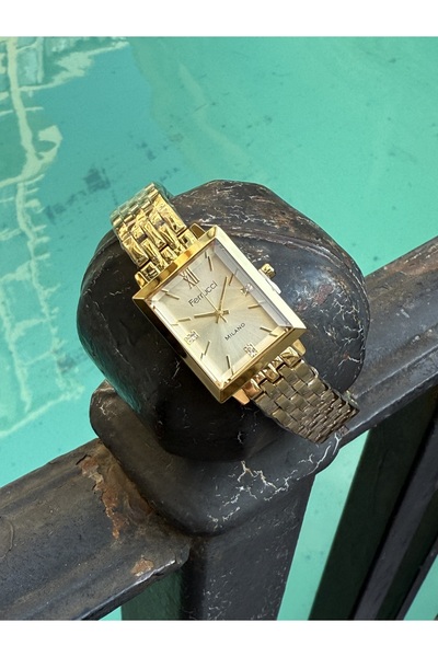 Ferrucci AJDA BİLEZİK HEDİYELİ GOLD KARE KASA KADIN SAATİ