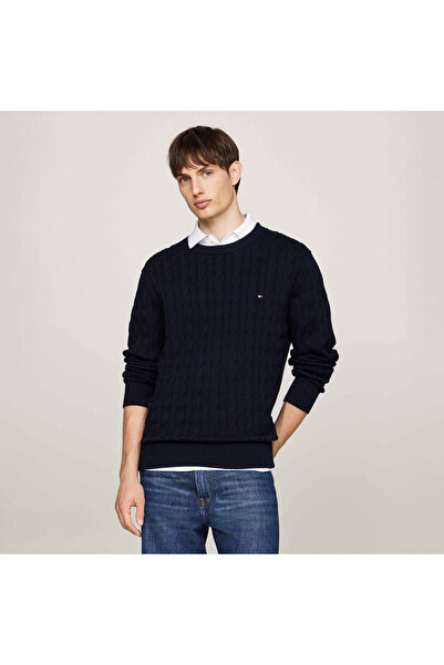 Tommy Hilfiger Erkek Mavi Triko