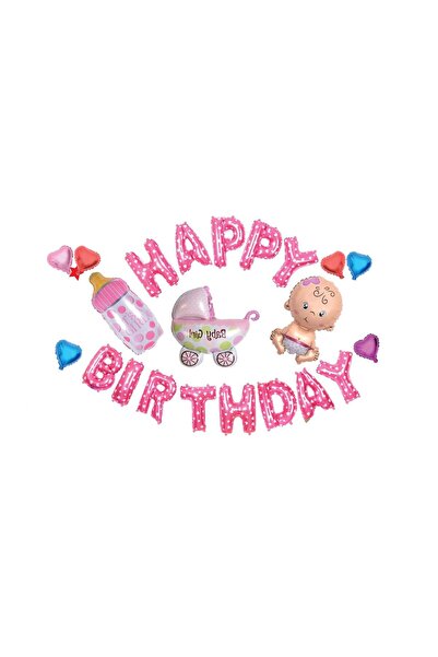 Baloane Vesele Decor Baloane Zi De Nastere Fetita SET236