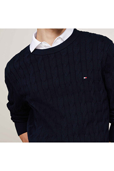 Tommy Hilfiger Erkek Mavi Triko