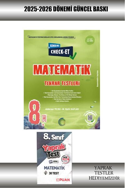 Okyanus Yayınları 8. Sınıf LGS Matematik Check-et 2025-2026 güncel baskı