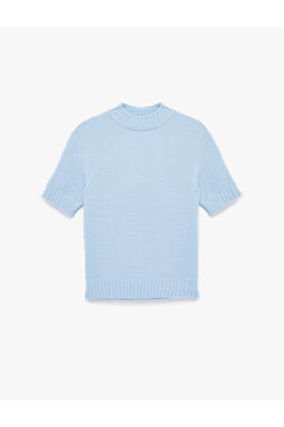 Koton Pulover tricotat cu mânecă scurtă și guler înalt, cu potrivire normală