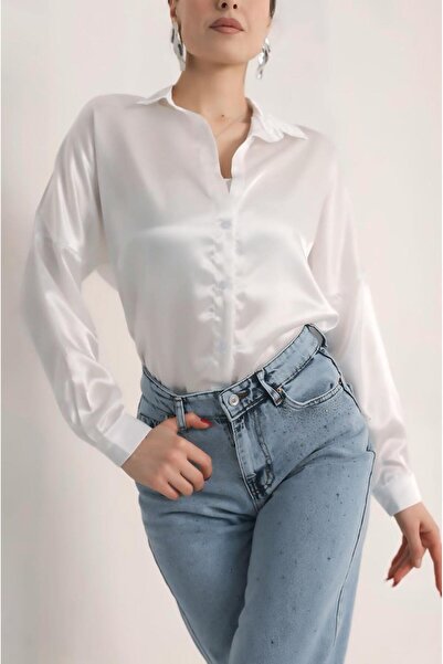 Pelin Jeans Satin Shirt