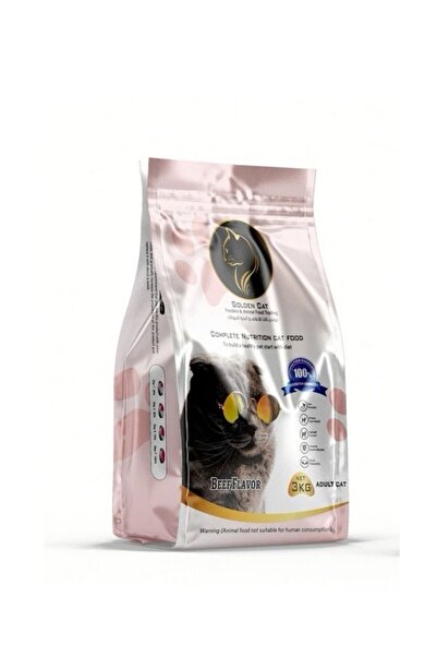 Golden cat طعام جاف للقطط البالغة، لحم بقري، 3 كجم