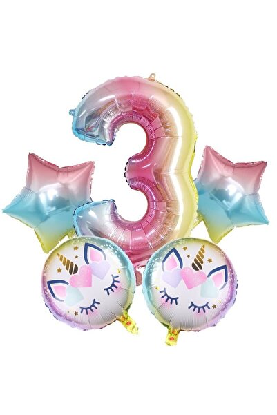 Baloane Vesele Set Aniversar Baloane Unicorn 3 ANI SET246-3